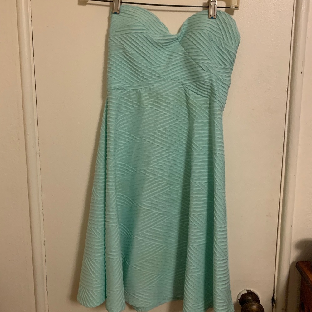 Aqua Small Charlotte Russe Strapless Dress